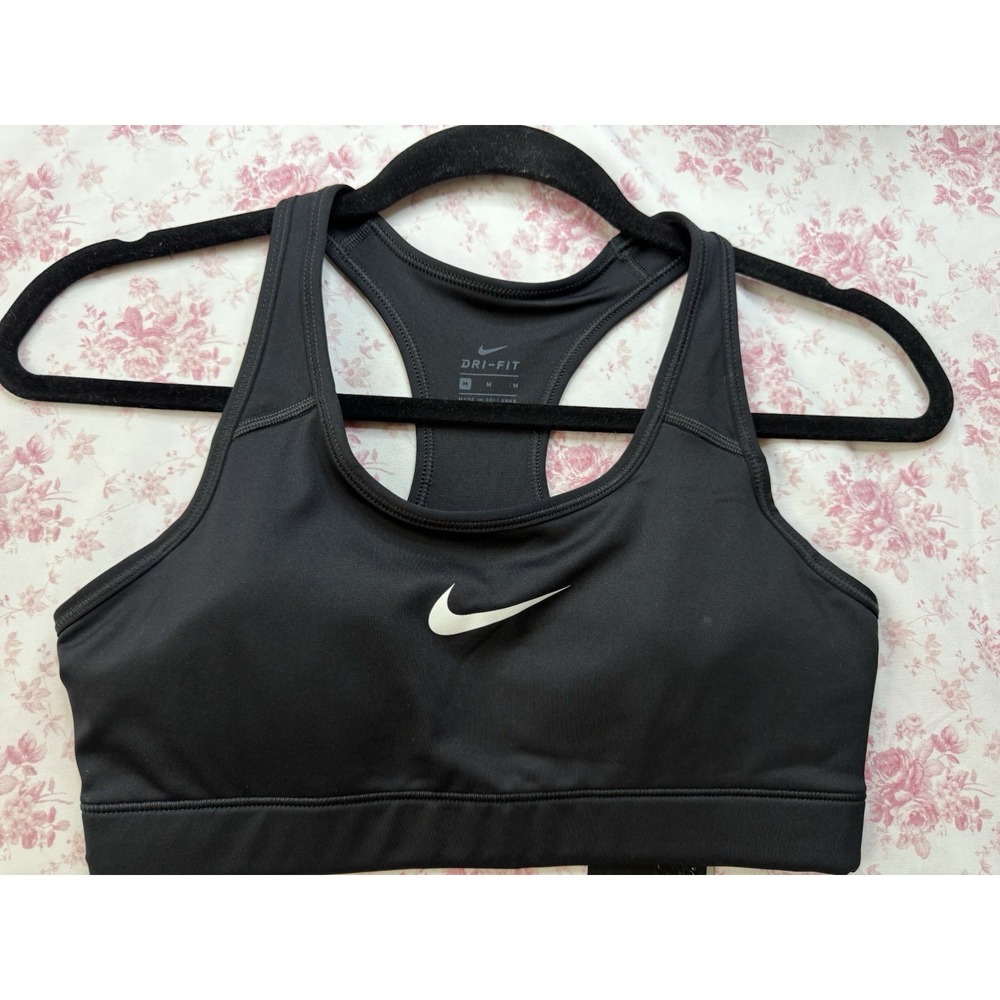 NWT Nike Dri-FIT Victory Medium Support Sports Bra Black Women's Size M